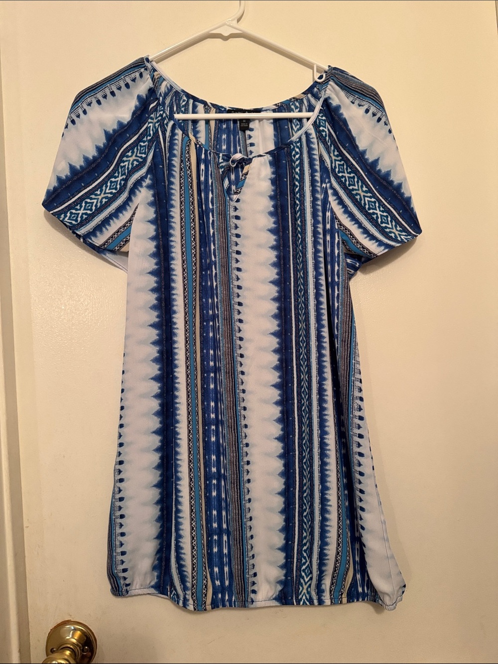 Sami & Jo Blue and White Striped Peasant Tunic